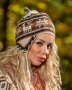 Перуанска шапка модел Уанкане от вълна на лама различни цветове, снимка 11