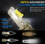Sycreek комплект LED крушки за фарове H3, 2 броя, 80W, 28000LM, 6500K студено бяло, Anti Error, снимка 7