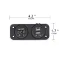 Панел за вграждане с Волтметър и USB за кола, снимка 1