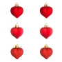 ChatGPT said:  Комплект коледни орнаменти сърца червени матови с брокат 5 см 6 бр._1207047, снимка 1