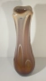 Ретро висока кафява/жълта ваза, снимка 3