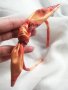 Тънка оранжева диадема с панделка , снимка 1 - Аксесоари за коса - 40852525