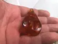 стара голяма, кехлибарена висулка, снимка 2