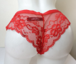 Secret Possessions L луксозни червени дантелени бразилиани, снимка 2