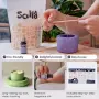 Комплект за ръчно изработени свещи и керамика Sculp (за 2 свещи) с въздушносъхнеща глина и соев, снимка 4