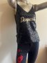 Дамски черни дънки - панталон с бродерия цветя !, снимка 6