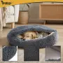 Легло за котка и куче тип плюшен спален чувал, снимка 9
