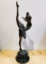 Голяма бронзова фигура на балерина, 66 см, снимка 4
