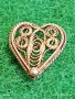 Винтидж бижу във формата на сърце филигранна изработка ювелирна изработка 52456, снимка 1