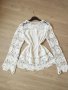 Дамска елегантна бяла блуза с дантелен ръкав , снимка 1 - Блузи с дълъг ръкав и пуловери - 39864030