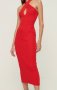 Нова червена дълга рокля рипс Trendyol, снимка 1 - Рокли - 39908833