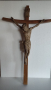Голям кръст Разпятие Христово от дърво и смола /подписан, снимка 1 - Антикварни и старинни предмети - 44701621