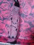 Цикламено-черно-розова дълга лятна рокля бюстие С/М, снимка 5