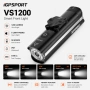Предна SMART LED фар светлина за велосипед IGPSPORT VS1200 + Стойка M80, 1200 lm, Bluetooth, USB-C, снимка 3