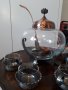 Немска купа за пунш с метален обков и шест чаши, снимка 7