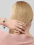 Van Cleef & Arpels VCA 5 Motifs Silver Green Malachite Diamonds Vintage Alhambra Дамска Гривна, снимка 4