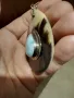 Сребърно колие с ларимар сребро 925, снимка 6