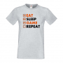 Мъжка тениска Game 5,Eat,Sleep,Game,Anime,Repeat,Ядене,Спане,Геймс,Подарък,Повторение,Празник,Игри, снимка 4