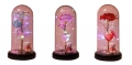 Романтична стъкленица с роза, мече и LED светлини, снимка 4