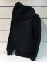 Нов детски изчистен суичър в черен цвят с качулка, снимка 2
