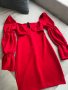 Дамска елегантна червена рокля, универсален размер, снимка 1