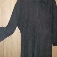 Макси дълга черна, рипсена рокля , снимка 2 - Рокли - 44308530