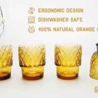 Нов комплект от 4 броя чаши с дизайн на ананас Подарък, снимка 9 - Други стоки за дома - 42746059