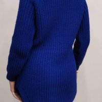 Ефектен дълъг пуловер, с цепки от двете страни-различни цветове, снимка 4 - Блузи с дълъг ръкав и пуловери - 38692555