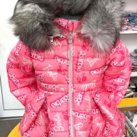 Уникално  зимно яке с естествен пух Барби / Barbie, снимка 1 - Детски якета и елеци - 42432195