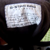 G - STAR RAW 3301 оригинал Разпродажба намалени на 59,00 лв size UK 9 43 номер 28 см стелка, снимка 7 - Кецове - 38231210