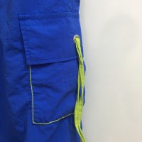 Марково спортно долнище с 5 бр. джобове, ластичен колан и коригиращи вързалки в синьо и зелено, снимка 2 - Спортни екипи - 30539902
