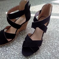 Дамски обувки Cox, нови, черни с беж, снимка 10 - Дамски обувки на ток - 29513806