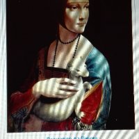 Дамата с хермелина - пирография, снимка 3 - Картини - 29245114