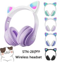 Bluetooth слушалки CAT, STN-28 - Котешки слушалки, Деца, MP3, LED, снимка 3 - Слушалки и портативни колонки - 42902056