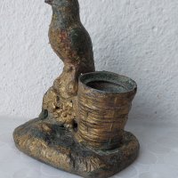Стара метална мастилница с птиче, пиле, метал, рядка, красива , снимка 8 - Други ценни предмети - 42613024