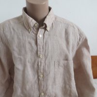 Мъжка риза с дълъг ръкав от лен Peckott, снимка 2 - Ризи - 37119055