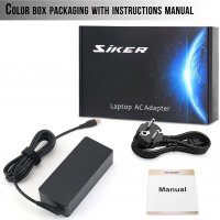 SIKER 65W USB-C AC зарядно,съвместим с почти всички модели на LENOVO и други лаптопи с usb-c, снимка 7 - Лаптоп аксесоари - 38308787