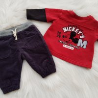 Джинси Zara и блуза Мики Маус 3-6 месеца - ватирани, снимка 4 - Бебешки блузки - 30628696