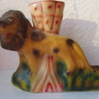 Стара ваза с лъв, керамика, снимка 2 - Статуетки - 30118602