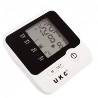 Апарат за измерване на кръвно налягане с голям LCD дисплей UKC, снимка 4 - Друга електроника - 36825828