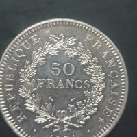 Продавам 50 сребърни франка-Франция., снимка 3 - Нумизматика и бонистика - 42274821