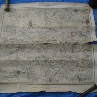 Стара военна карта-5, снимка 1 - Антикварни и старинни предмети - 31780199