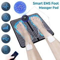 EMS масажор за крака с електростимулация за подобряване на циркулацията преносим, USB, черен, снимка 1 - Други - 42213224