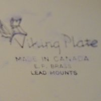 Канадски бронзов поднос Viking Plate,Art Deco , снимка 4 - Антикварни и старинни предмети - 39050987