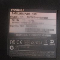 17,3" Лаптоп TOSHIBA Satellite P300-1GQ-ЗА ЧАСТИ/ЗА РЕМОНТ-Матрица Не Светва-Черен Гланц, снимка 5 - Части за лаптопи - 42759847