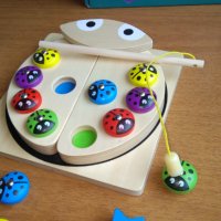 Дървена игра с магнити, въдица, калинки и елементи НОВО!, снимка 6 - Играчки за стая - 38245329