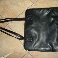 № 6938 стара кожена чанта SEMPRE   - размер 37,5 / 31 / 10 см , презрамка 34 см   - три прегради  - , снимка 5 - Чанти - 40364596