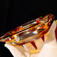 Пепелник цветен кристал Bohemia,фазан. , снимка 3 - Антикварни и старинни предмети - 30469193