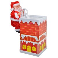 Музикален Дядо Коледа с комин, снимка 2 - Музикални играчки - 42780239