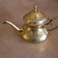  Белгийски декоративен бронзов чайник , снимка 4 - Други - 35658259